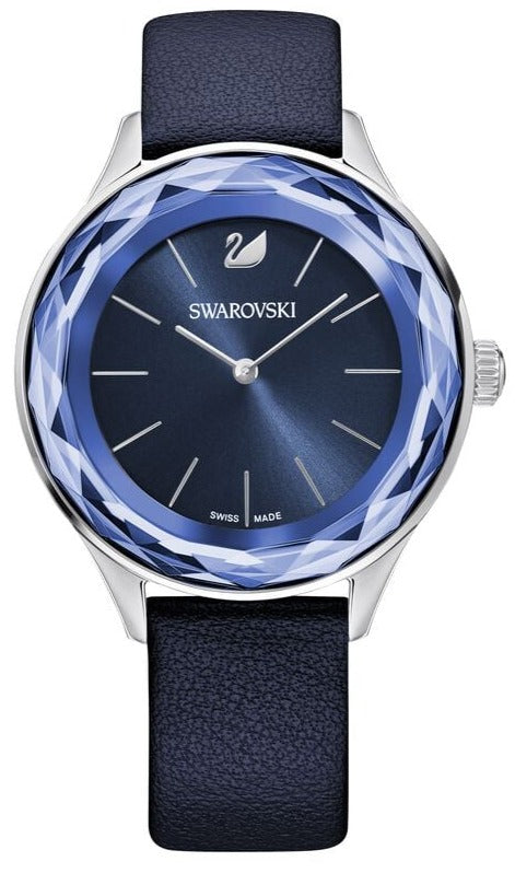 Buy Shop Swarovski Octea Nova Blue Dial Blue Leather Strap Watch for Women - 5295349 USA Online