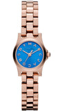 Buy Shop Marc Jacobs Henry Dinky Blue Dial Rose Gold Steel Strap Watch for Women - MBM3204 USA Online