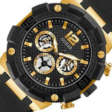 Buy Shop Guess Navigator Chronograph Black Dial Black Rubber Strap Watch for Men - GW0264G3 USA Online