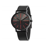 Calvin Klein Boost Black Dial Black Leather Strap Watch for Men - K7Y214CY