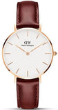 Buy Shop Daniel Wellington Petite St Mawes White Dial Brown Leather Strap Watch For Women - DW00100175 USA Online