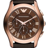 Buy Shop Emporio Armani Chronograph Brown Dial Brown Leather Strap Watch For Men - AR1701 USA Online