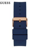 Buy Shop Guess Genesis Quartz Blue Dial Blue Silicone Strap Watch For Men - W1254G3 USA Online