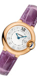 Buy Shop Cartier Ballon Bleu Diamonds White Dial Pink Leather Strap Watch for Women - WE902050 USA Online