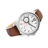 Buy Shop Tommy Hilfiger Landon Chronograph White Dial Brown Leather Strap Watch for Men - 1791531 USA Online