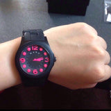 Buy Shop Marc Jacobs Pelly Black Dial Black Silicone Strap Watch for Women - MBM2530 USA Online
