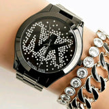 Buy Shop Michael Kors Slim Runway Black Dial Black Steel Strap Watch for Women - MK3589 USA Online