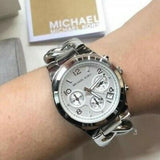 Buy Shop Michael Kors Runway Twist Silver Dial Silver Stainless Steel Strap Watch for Women - MK3149 USA Online