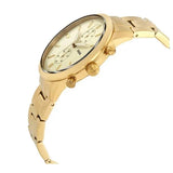 Fossil Townsman Chronograph White Dial Gold Steel Strap Watch for Men - FS5348