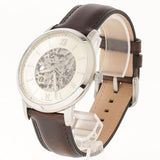 Buy Shop Fossil Neutra Automatic Skeleton White Dial Brown Leather Strap Watch for Men - ME3184 USA Online