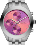 Buy Shop Marc Jacobs Peeker Chronograph Pink Dial Silver Steel Strap Watch for Women - MBM3372 USA Online