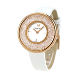 Swarovski Crystalline Pure White Dial White Leather Strap Watch for Women - 5376083