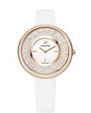 Swarovski Crystalline Pure White Dial White Leather Strap Watch for Women - 5376083