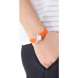Buy Shop Marc Jacobs Henry Dinky White Dial Orange Leather Strap Watch for Women - MBM1236 USA Online