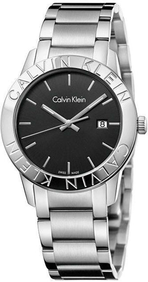 Buy Shop Calvin Klein City Black Dial Silver Steel Strap Watch for Men - K7Q21141 USA Online