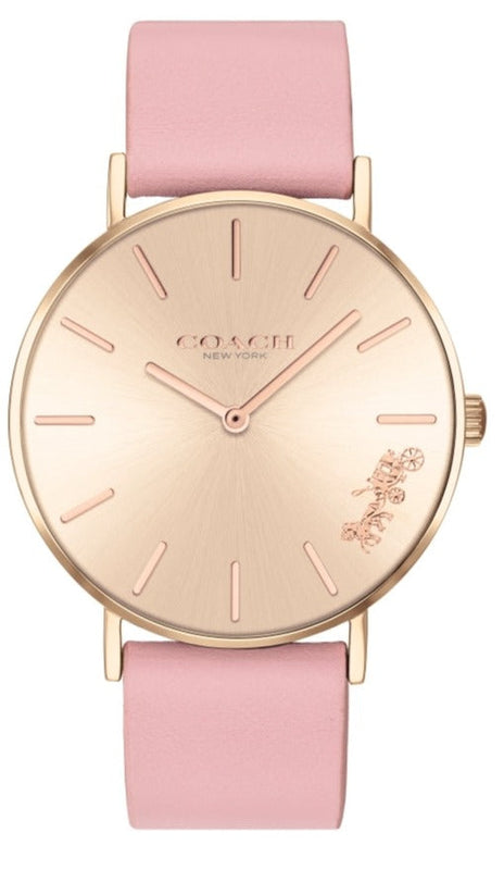 Buy Shop Coach Perry Rose Gold Dial Pink Leather Strap Watch for Women - 14503332-C USA Online