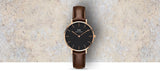 Buy Shop Daniel Wellington Classic Petite Bristol Black Dial Brown Leather Strap Watch For Women - DW00100165 USA Online