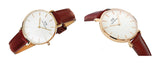 Buy Shop Daniel Wellington Petite St Mawes White Dial Brown Leather Strap Watch For Women - DW00100175 USA Online
