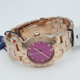 Buy Shop Marc Jacobs Amy Pink Dial Rose Gold Steel Strap Dial Watch for Women - MBM8625 USA Online