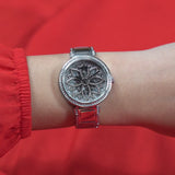 Buy Shop Guess Lily Quartz Silver Dial Silver Steel Strap Watch For Women - GW0528L1 USA Online