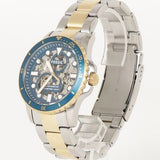 Buy Shop Fossil FB-01 Automatic Skeleton Blue Dial Two Tone Steel Strap Watch for Men - ME3191 USA Online