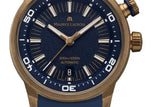 Maurice Lacroix Pontos Divers Limited Edition Blue Dial Blue Leather Strap Watch For Men - PT6248-BRZ0B-430-4