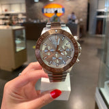 Buy Shop Fossil Bannon Multifunction Brown Dial Two Tone Steel Strap Watch for Men - BQ2502 USA Online