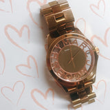 Buy Shop Marc Jacobs Henry Rose Gold Dial Rose Gold Steel Strap Watch for Women - MBM3207 USA Online