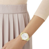Buy Shop Swarovski Octea Nova Silver Dial Gold Mesh Bracelet Watch for Women - 5430417 USA Online