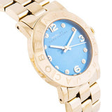 Buy Shop Marc Jacobs Amy Blue Dial Gold Steel Strap Watch for Women - MBM3303 USA Online