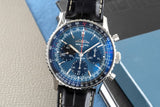 Buy Shop Breitling Navitimer B01 Chronograph 41 Blue Dial Black Leather Strap Watch for Men - AB0139241C1P1 USA Online