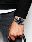Buy Shop Emporio Armani Renato Blue Dial Silver Steel Strap Watch For Men - AR2477 USA Online