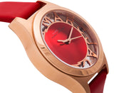 Buy Shop Marc Jacobs Henry Skeleton Red Dial Red Leather Strap Watch for Women - MBM1338 USA Online