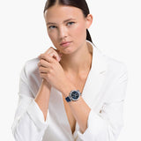 Swarovski Era Journey Blue Dial Blue Leather Strap Watch for Women - 5479239