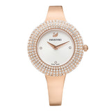 Swarovski Crystal Rose Silver Dial Rose Gold Steel Strap Watch for Women - 5484073