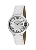Buy Shop Cartier Ballon Bleu de Cartier Silver Dial White Leather Strap Watch for Women - W6920087 USA Online