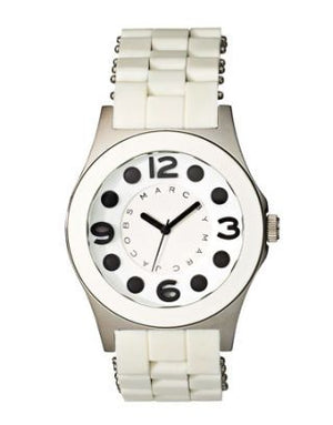 Buy Shop Marc Jacobs Rock White Dial White Silicone Strap Watch for Women - MBM2532 USA Online