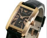 Buy Shop Emporio Armani Classic Black Dial Black Leather Strap Watch For Women - AR0169 USA Online