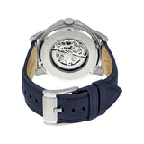 Buy Shop Fossil Grant Automatic Skeleton Silver Dial Blue Leather Strap Watch for Men - ME3111 USA Online
