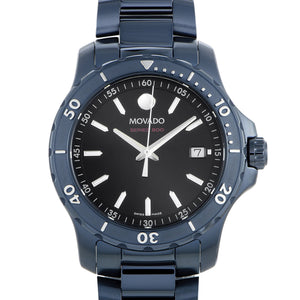 Buy Shop Movado Series 800 Black Dial Blue Ion Plated Steel Strap Watch for Men - 2600139 USA Online