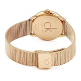 Buy Shop Calvin Klein Minimal White Dial Rose Gold Mesh Bracelet Watch for Women - K3M22626 USA Online
