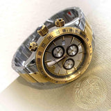 Buy Shop Versace Classic Chronograph Quartz Silver Dial Two Tone Steel Strap Watch For Men - VEV700519 USA Online