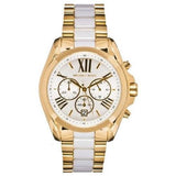 Buy Shop Michael Kors Bradshaw Chronograph White Dial Two Tone Steel Strap Watch For Women - MK5743 USA Online