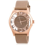 Buy Shop Marc Jacobs Henry Dinky Skeleton Beige Dial Beige Leather Strap Watch for Women - MBM1245 USA Online
