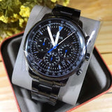 Buy Shop Fossil Goodwin Chrono Analog Black Dial Grey Steel Strap Watch for Men - FS5518 USA Online