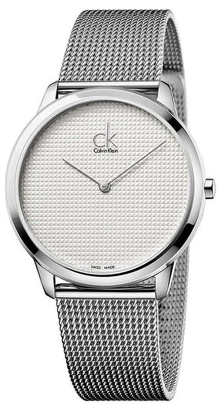 Buy Shop Calvin Klein Minimal White Dial Silver Mesh Bracelet Watch for Women - K3M2212Y USA Online