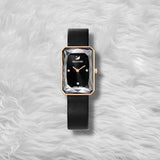 Buy Shop Swarovski Uptown Black Dial Black Leather Strap Watch for Women - 5547710 USA Online