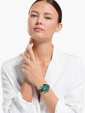 Buy Shop Swarovski Octea Lux Chrono Emerald Green Dial Green Leather Strap Watch for Women - 5452498 USA Online