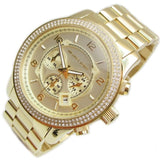 Buy Shop Michael Kors Runway Gold Dial Gold Steel Strap Watch for Women - MK5575 USA Online