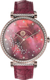 Swarovski Passage Moon Phase Red Dial Red Leather Strap Watch for Women - 5613323